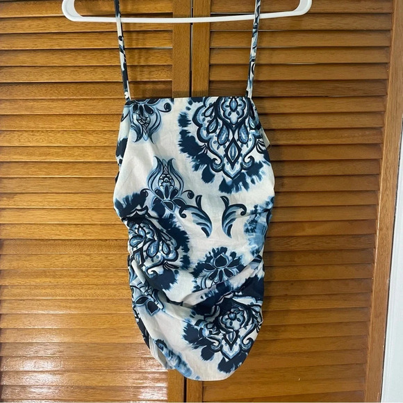 Zara Tops - Zara Blue Paisley Floral Bandana Sleeveless Top Size XS